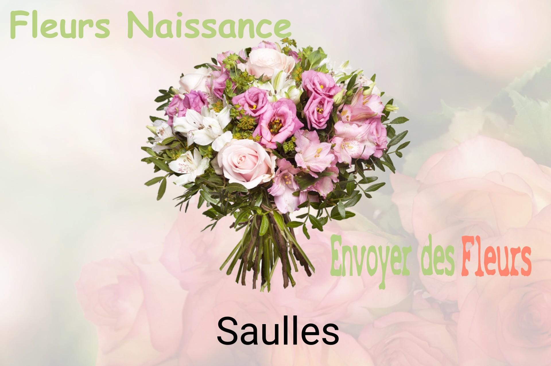 Bouquet de fleurs de naissance livré à Saulles